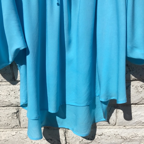 ⭐️Host Pick⭐️ Nigella Lola Short Peasant Top, Light Blue - One Size NWOT - Picture 8 of 16